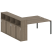 Рабочая станция с опорным шкафом-купе Metal System Style БП.РС-СШК-4.5 2210x2332x1098 (Дуб Наварра/Серый металл)
