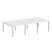 Рабочая станция на 6 раб. мест Metal System Style БП.СМ-6.1 3000x1475x750 (Дуб Наварра/Серый металл)