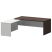 Стол руководителя левый Кортез KZP-20L 2000x2000x750 (Темный шимо/Графит)