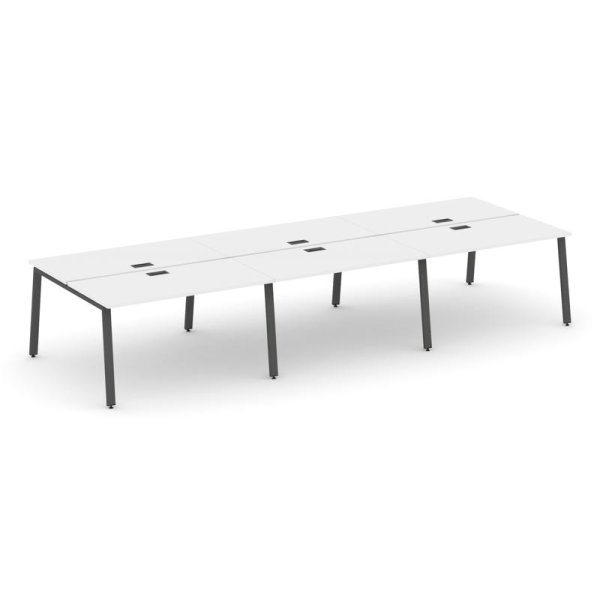 Рабочая станция 2-х сторонняя SN-6A.DRS-081 (2940х1632х750) (Белый/Металл Антрацит)