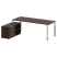 Стол для руководителя с тумбой левый БГ.СРТ-6.8 (L) 2100x1620x750 (Вяз Благородный/Нерж. Сталь)