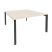 Рабочая станция на П-образном м/к Onix O.MP-D.RS-2.3.8 1380x1635x750 (Тиквуд Темный/Белый Металл)
