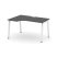 Стол рабочий эргономичный SN-5A.SPA-011(L) (1380х700/980х750) (Тиквуд Светлый/Металл Антрацит)
