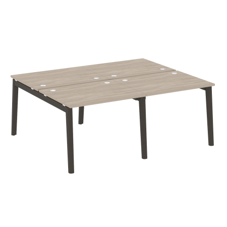 Рабочая станция на деревянных опорах Onix Wood OW.D.RS-4.1.8 1960x1635x750 (Дуб Аттик/Дуб Темный)