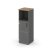 Шкаф средний узкий SN.STU-202(L) (400х400х1203) (Антрацит/Тиквуд Светлый/Прозрачный)