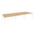 Рабочая станция на П-образном м/к Onix O.MP-D.RS-6.3.7 4140x1475x750 (Тиквуд Темный/Белый Металл)