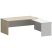 Стол руководителя правый Кортез KZP-20R 2000x2000x750 (Темный шимо/Белый)
