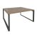 Рабочая станция на О-образном м/к Onix O.MO-D.RS-2.4.7 1580x1475x750 (Тиквуд Темный/Белый Металл)