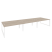 Рабочая станция на О-образном м/к Onix O.MO-D.RS-6.4.7 4740x1475x750 (Тиквуд Темный/Белый Металл)