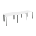 Рабочая станция на П-образном м/к Onix O.MP-RS-3.1.8 2940x800x750 (Тиквуд Темный/Белый Металл)