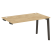 Стол-приставка к опорным элементам на деревянных опорах Onix Wood OW.SPR-3.8 1380x800x750 (Тиквуд Светлый/Дуб Темный)