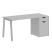 Стол письменный VR.SP-3-158.1.A 1580x720x750 (Серый/Белый Металл)