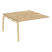 Наборный элемент рабочей станции на деревянных опорах Onix Wood OW.2.NRS-3.7 1380x1475x750 (Тиквуд Светлый/Дуб Темный)