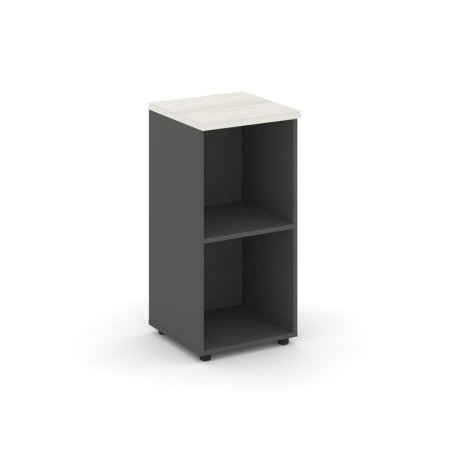 Стеллаж низкий узкий SN.STU-300 (400х400х833) (Антрацит/Дуб Наварра)