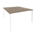 Рабочая станция на П-образном м/к Onix O.MP-D.RS-2.3.8 1380x1635x750 (Тиквуд Темный/Белый Металл)