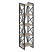 Стеллаж на регулируемых опорах-5 полок VR.L-MST.O-5.4 400x400x1650 (Тиквуд Темный/Белый металл)