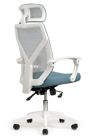 Офисное кресло Oliver RCH W-203AC Белый пластик | Синий (Белый | Синий)