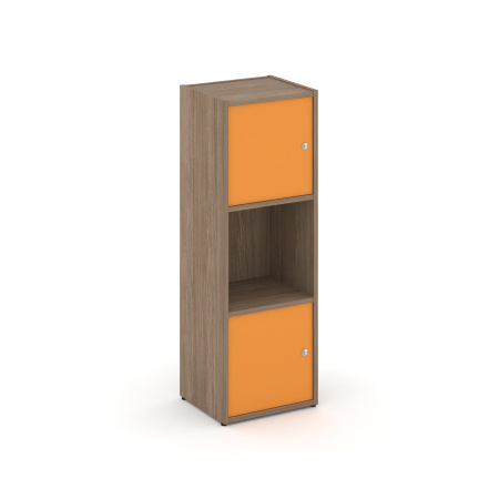 Стеллаж Locker Plus LK.K-001 408x350x1203 (Дуб Аризона | Оранжевый)