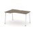 Стол рабочий эргономичный SN-4A.SPA-001(L) (1380х600/980х750) (Тиквуд Светлый/Металл Антрацит)