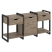 Тумба на регулируемых опорах наборная VR.L-TN-6.O 1440x460x719 (Тиквуд Темный/Белый металл)