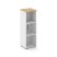 Шкаф средний узкий SN.STU-202(R) (400х400х1203) (Антрацит/Тиквуд Светлый/Прозрачный)