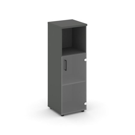 Шкаф средний узкий SN.STU-202(R) (400х400х1203) (Антрацит/Прозрачный)