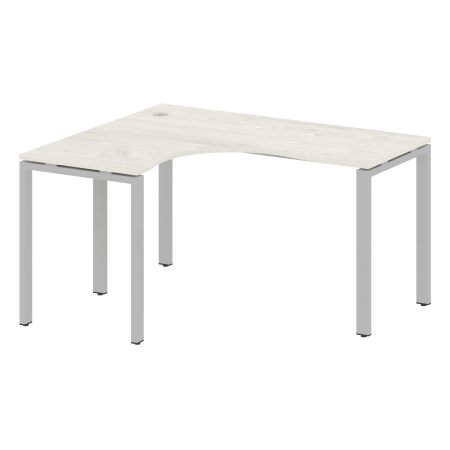 Стол криволинейный левый Metal System Style БП.СА-3 Л 1400x1200x750 (Дуб Наварра/Серый металл)