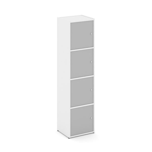 Стеллаж Locker Plus LK.K-004 408x350x1593 (Белый | Серый)