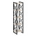 Стеллаж на регулируемых опорах-5 полок VR.L-MST.O-5.4 400x400x1650 (Тиквуд Темный/Белый металл)