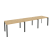 Рабочая станция на П-образном м/к Onix O.MP-RS-3.2.8 3540x800x750 (Тиквуд Темный/Белый Металл)
