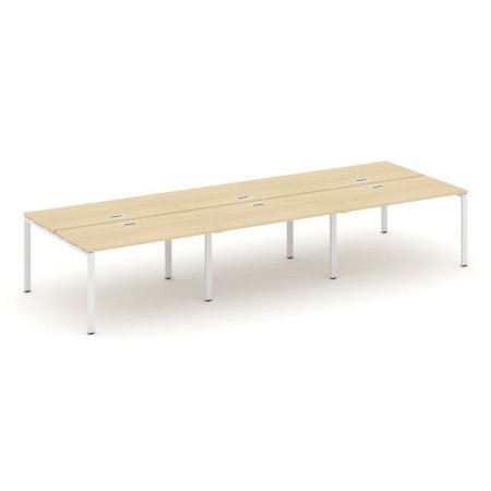 Рабочая станция 2-х сторонняя SN-6P.DRS-071 (2940х1432х750) (Акация Лорка/Металл Белый)