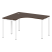 Стол криволинейный левый Metal System Style БП.СА-3 Л 1400x1200x750 (Дуб Наварра/Серый металл)