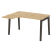 Стол эргономичный левый на деревянных опорах Onix Wood OW.SA-3L 1380x1180x750 (Тиквуд Светлый/Дуб Темный)