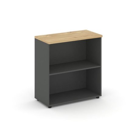 Стеллаж низкий широкий SN.STS.E-300 (796х400х833) (Антрацит/Тиквуд Светлый)