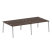 Рабочая станция на 4 рабочих места на А-образном м/к Metal System Style БА.СМ-4.3 2800x1475x750 (Дуб наварра/Серый металл)