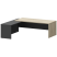 Стол руководителя левый Кортез KZP-22L 2200x2000x750 (Темный шимо/Графит)