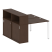 Рабочая станция с опорным шкафом-купе Metal System Style БП.РС-СШК-2.1 1410x1475x1098 (Дуб Наварра/Серый металл)