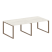 Переговорный стол 2 столешницы Metal System Style БО.ПРГ-2.2 2400x1235x750 (Дуб Наварра/Серый металл)
