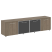 Тумба модульная черные двери LT.TS 4.5 2200x450x580 (Вяз Благородный)