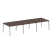 Стол для переговоров (3 столешницы) на А-образном м/к Metal System Style БА.ПРГ-3.2 3600x1235x750 (Дуб наварра/Серый металл)