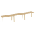 Рабочая станция на деревянных опорах Onix Wood OW.RS-3.4.8 4740x800x750 (Тиквуд Светлый/Дуб Темный)