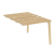 Стол-приставка двойной на деревянных опорах Onix Wood OW.D.SPR-1.7 980x1475x750 (Тиквуд Светлый/Дуб Темный)
