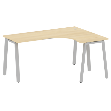 Стол криволинейный правый Metal System Style БА.СА-4 Пр 1600x1200x750 (Акация/Серый металл)