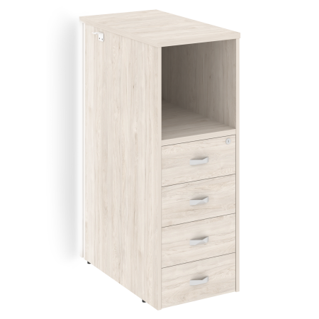 Тумба с подсветкой 4 ящика проходная, средняя Onix O.R-TV-4.S 436x767x1185 (Денвер Светлый)