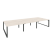 Рабочая станция на О-образном м/к Onix O.MO-D.RS-6.3.8 4140x1635x750 (Тиквуд Темный/Белый Металл)