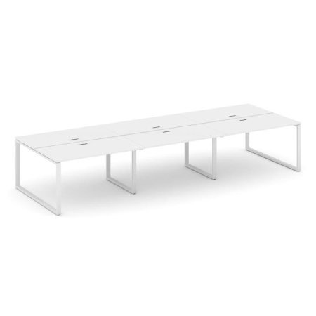Рабочая станция 2-х сторонняя SN-6O.DRS-061 (2940х1232х750) (Белый/Металл Белый)