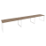 Рабочая станция на О-образном м/к Onix O.MO-RS-3.4.7 4740x720x750 (Тиквуд Темный/Белый Металл)