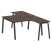 Рабочая станция криволинейная Metal System Style БА.РАС-СА-2.3 1400x2435x750 (Дуб Наварра/Серый металл)
