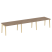 Стол переговорный на деревянных опорах Onix Wood OW.PRG-3.3 4140x980x750 (Тиквуд Светлый/Дуб Темный)