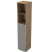 9ПЛ.005.15 Пенал высокий со стеклом и открытой полкой (400x450x2045), левый (Teakwood)